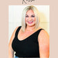 Double Tiered Flare Tank in Black