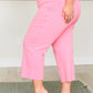 Lisa High Rise Control Top Wide Leg Crop Jeans in Pink