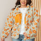 Love It Don't Leave It Floral Fleece Jacket