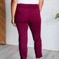 Magic Ankle Crop Skinny Pants in Wine