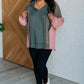 Message Me Back Color Block Hoodie