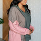 Message Me Back Color Block Hoodie