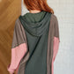 Message Me Back Color Block Hoodie