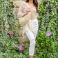 Mid-Rise Boyfriend Destroyed White Jeans