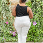 Mid-Rise Boyfriend Destroyed White Jeans