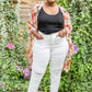 Mid-Rise Boyfriend Destroyed White Jeans