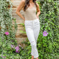 Mid-Rise Boyfriend Destroyed White Jeans
