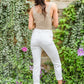 Mid-Rise Boyfriend Destroyed White Jeans