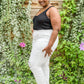 Mid-Rise Boyfriend Destroyed White Jeans