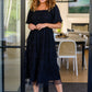 Midnight Waltz Midi Dress