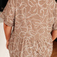 Mocha Petals V-Neck Top