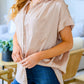 Never Have I Ever Button Down Blouse in Champagne