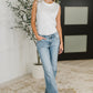 New Normal Pleat Detail Sleeveless Top in White