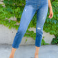 Nikki Mid-Rise Destroyed Boyfriend Jeggings