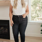 Octavia High Rise Control Top Skinny Jeans in Washed Black