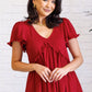 One Day Soon V-Neck Ruffle Detail Top