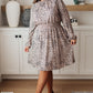 Ophelia Animal Print Shirred Waist Dress