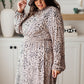 Ophelia Animal Print Shirred Waist Dress