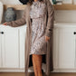 Ophelia Animal Print Shirred Waist Dress