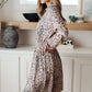 Ophelia Animal Print Shirred Waist Dress