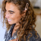 Oval Hair Clips Set of Three In Shades of Brown