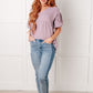 Pleasantly Perfect Bubble Sleeve Peasant Blouse