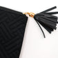 Quilted Travel Zip Pouch in Black