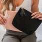 Quilted Travel Zip Pouch in Black