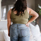 Relevant Ribbed Seamless Reversible Tank in Moss
