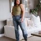 Relevant Ribbed Seamless Reversible Tank in Moss