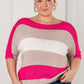 Rows Of Rose Short Sleeve Knit Top