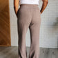 Set Process Mineral Wash Waffle Knit Pants in Brown