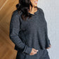 Set Process Mineral Wash Waffle Knit Set in Black