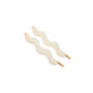 Sleek Waves Hair Clip in White Tortoise