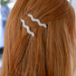 Sleek Waves Hair Clip in White Tortoise