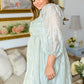 Spotting Fairies Puff Sleeve Dress in Sage