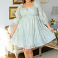 Spotting Fairies Puff Sleeve Dress in Sage