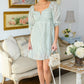 Spotting Fairies Puff Sleeve Dress in Sage