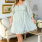 Spotting Fairies Puff Sleeve Dress in Sage
