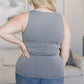 Standard Issue Seamless Longline Tank in Heather Grey