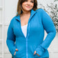 Staying Swift Activewear Jacket in Hawaiian Blue