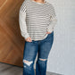 Super Clever Patchwork Striped Top in Ivory