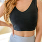 Tell Me More Crop Tank In Black