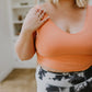 Tell Me More Crop Tank In Coral