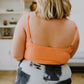 Tell Me More Crop Tank In Coral