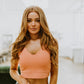 Tell Me More Crop Tank In Coral
