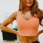 Tell Me More Crop Tank In Coral