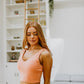 Tell Me More Crop Tank In Coral