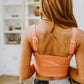 Tell Me More Crop Tank In Coral