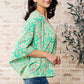 The Future's Open Wide V-Neck Batwing Top